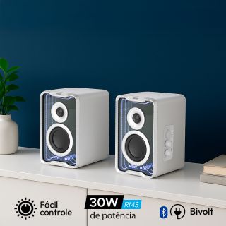 Caixa de Som EDIFIER QR30 30W RMS -RECONDICIONADA - Selo B - Branca
