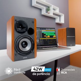 Monitor de Áudio R1280DB Bluetooth Bivolt 42W RMS EDIFIER