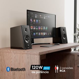 Monitor de Áudio Bluetooth EDIFIER R2000DB preta | Loja EDIFIER