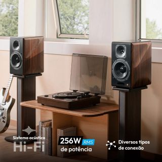 Monitor de Áudio Profissional para Estúdio S3000MKII 256W RMS EDIFIER - Madeira