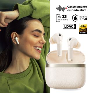 Fone TWS Hi-Res Bluetooth 5.3 EDIFIER Recondicionado W260NC - Marfim - Selo B