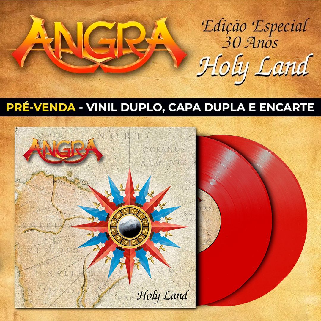 LP Angra – Holy Land 30 Anos – Vinil Duplo Remasterizado - Vermelho