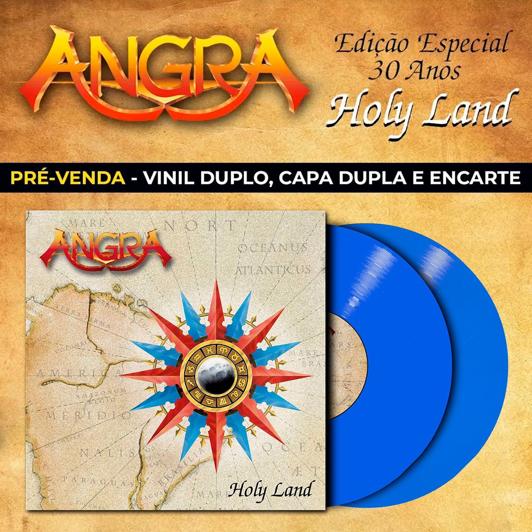 LP Angra – Holy Land 30 Anos – Vinil Duplo Azul Remasterizado - Azul