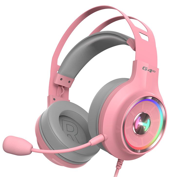 Headset Gamer rosa com áudio 7.1 Hecate G4TE EDIFIER