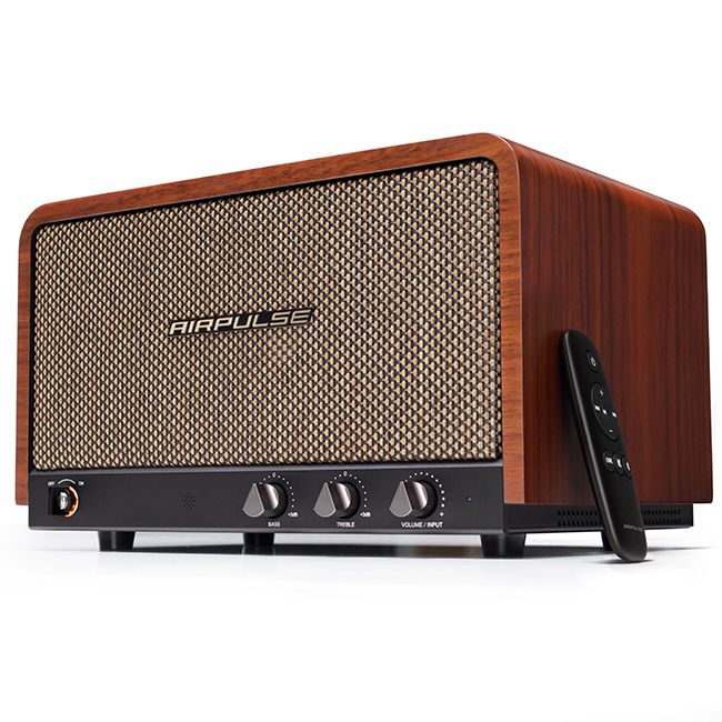 Caixa de Som retrô Airpulse P100X 60W RMS - Madeira
