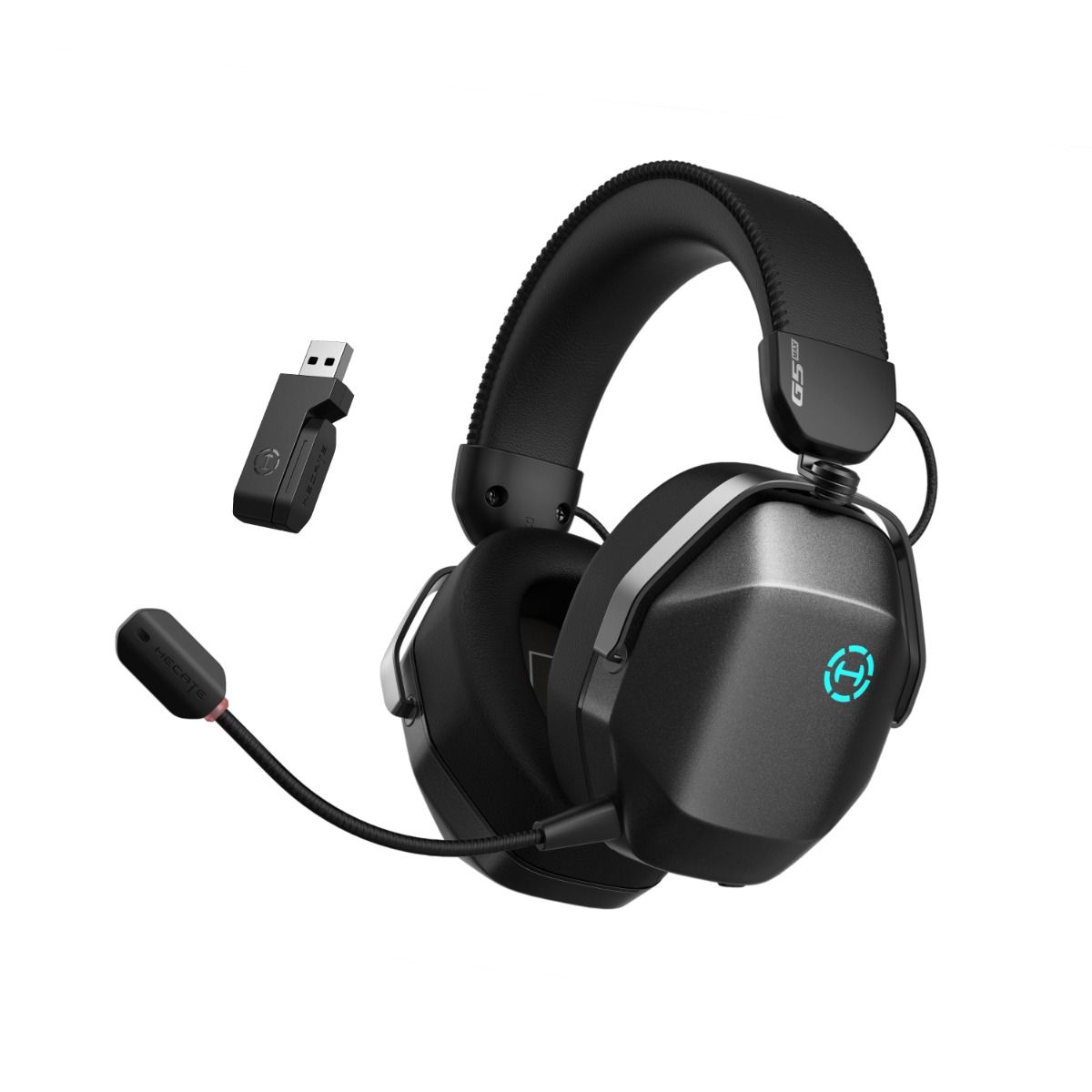 Headset Gamer Hi-Res, Bluetooth 6.0, THX, Dongle 2.4Ghz - Hecate G5 MAX - Cinza