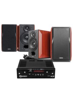 Kit caixas de som passivas P17 2 (pares) + amplificador 4 canais Bluetooth Home 80W