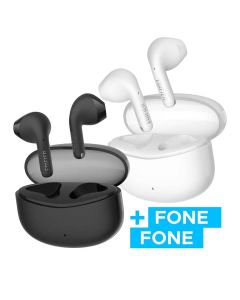 Par - Fones TWS W110T - preto e Branco