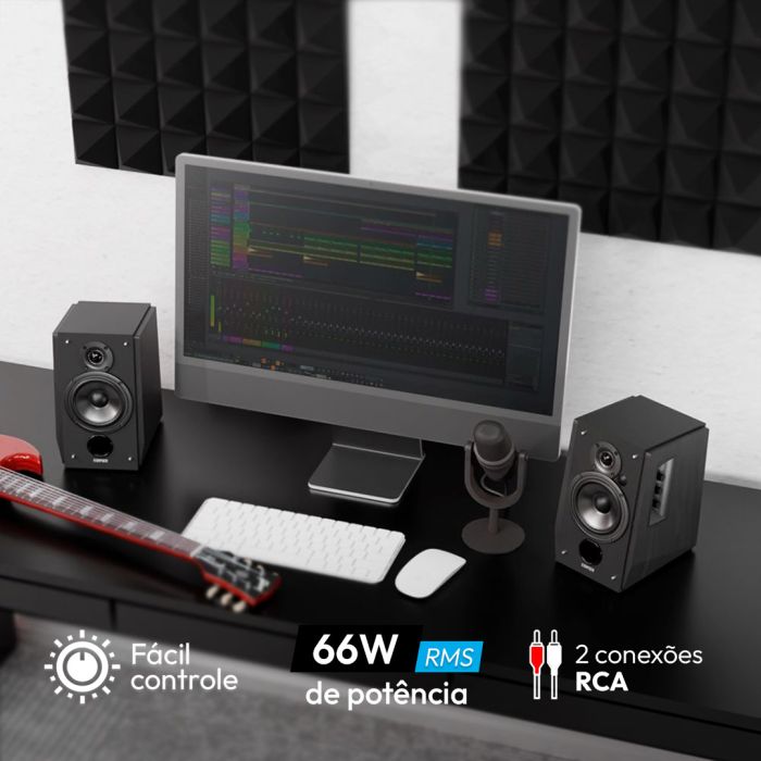 R1700BT preto| 66W RMS, Bluetooth 5.1, RCA e P2