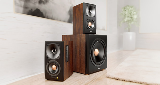 Caixa de som com subwoofer