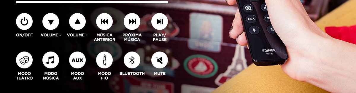 Caixa de som Bluetooth portátil EDIFIER D12