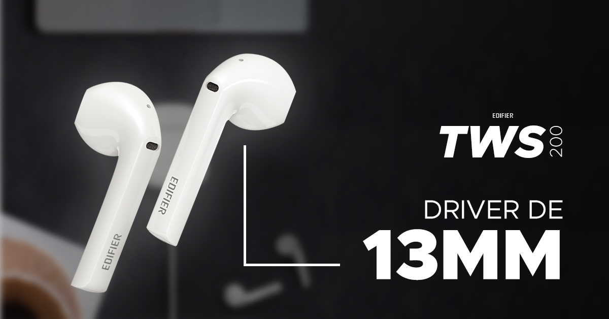 fone auricular sem fio com driver de 13mm