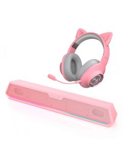 Kit Soundbar gamer G1500 BAR Rosa + G2II Pink