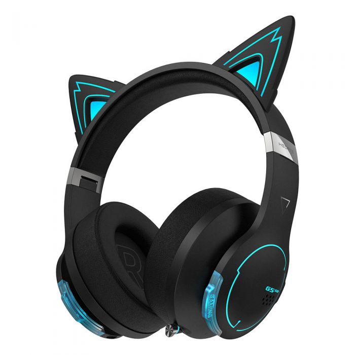 Headset Fone Orelha de Gatinho - Fone orelha de Gato - Como usar Fone de  Ouvido Led orelha de Gato 