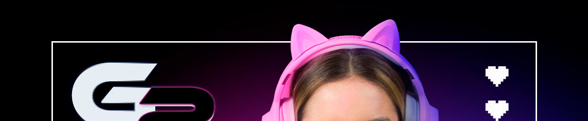 Headset Gamer com orelha de gato